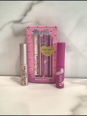 TOO FACED Storybook Lashes Travel Size Mascara 
Better Than Sex & Ribbon Wrapped